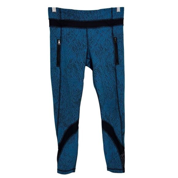 Lululemon Inspire Tight II Power Leggings Jacquard Shocking Blue/Black 6 - Picture 3 of 10